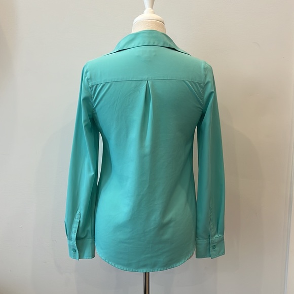 Merona Aqua Button Down Dress Shirt - XS - Picture 2 of 9